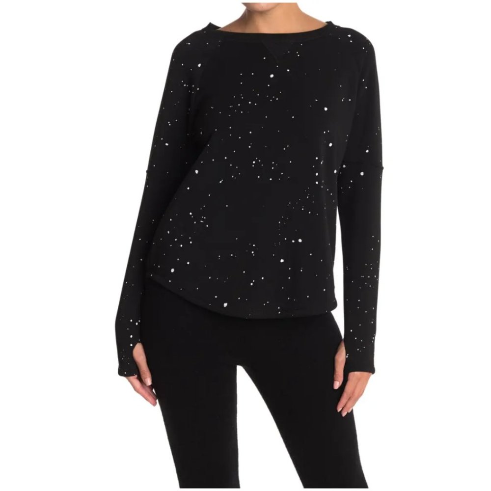 Theo & Spence Paint Splatter Thumbhole Sweatshirt